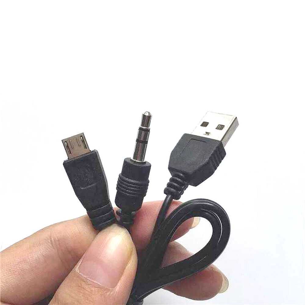 Kabel Splitter Micro USB ke AUX 3.5 mm + USB Male