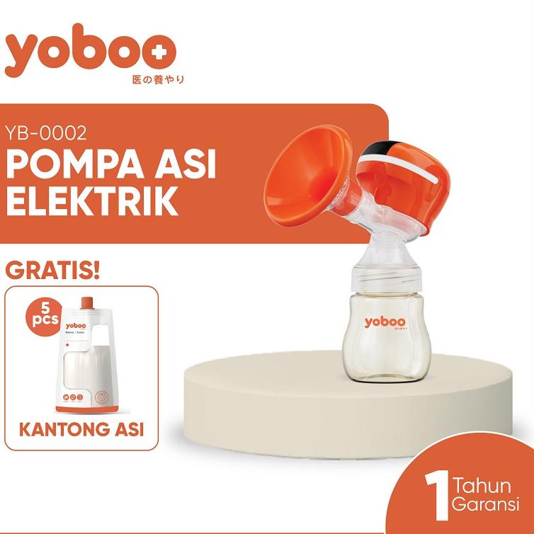 Yoboo Alat Pompa Asi Elektrik Otomatis - Single & Handy Electric Breast Pump BPA Free Bonus 5pcs  Ka