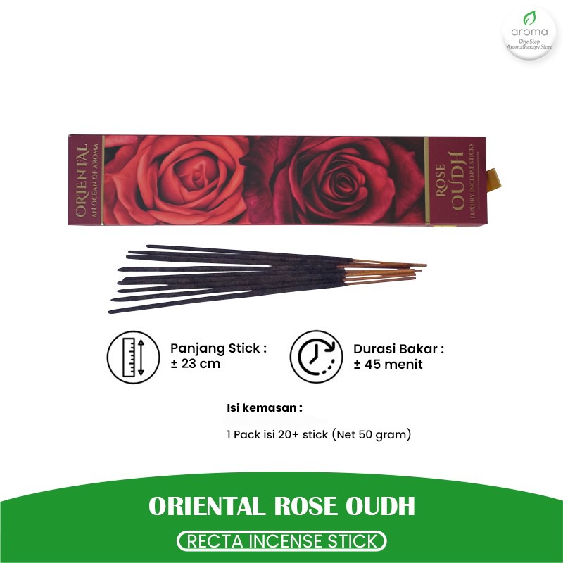 Dupa India (Aromaterapi) Recta - Oriental Rose Oudh | PCS