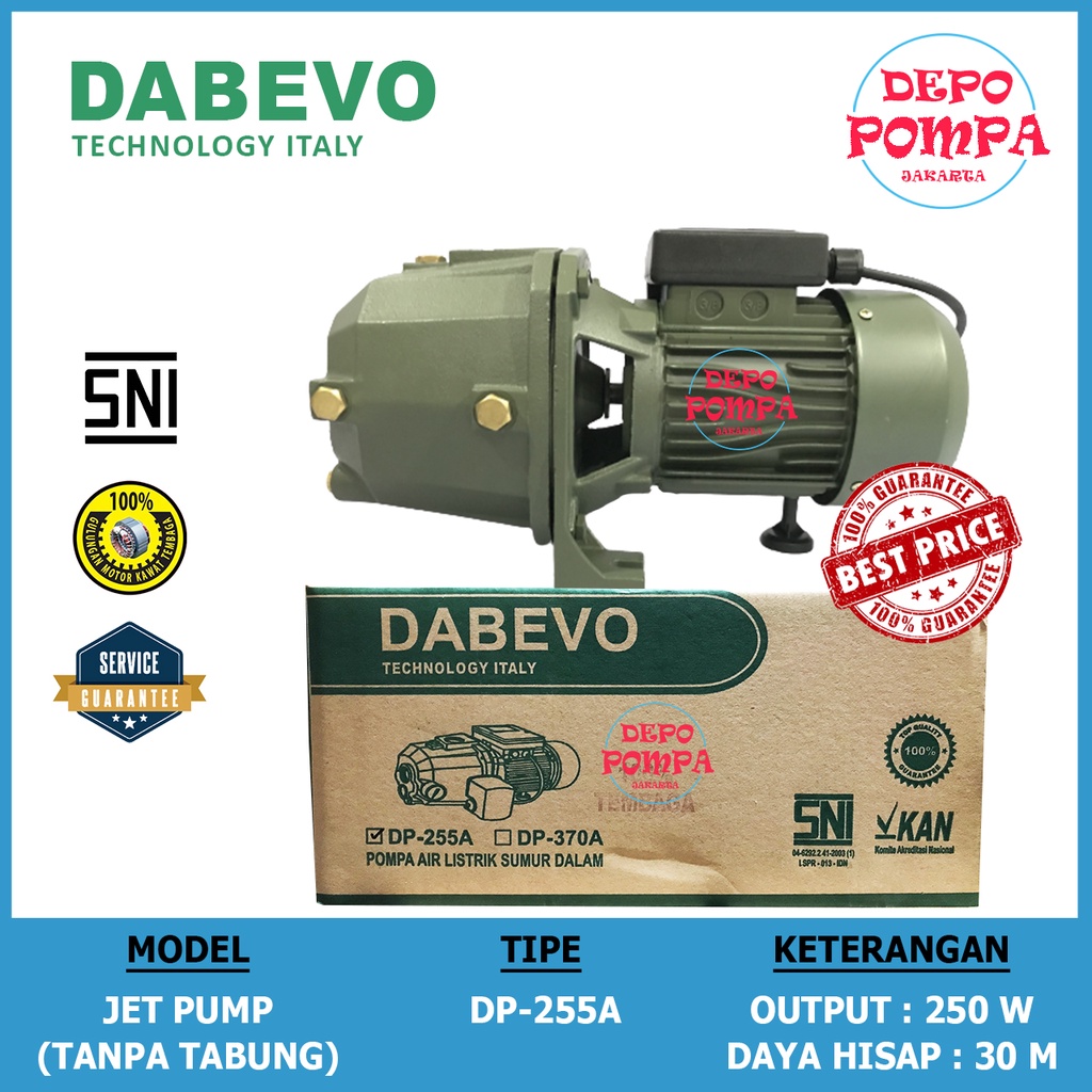 Pompa Air JET PUMP DABEVO 255 / JET PUMP 250 WATT