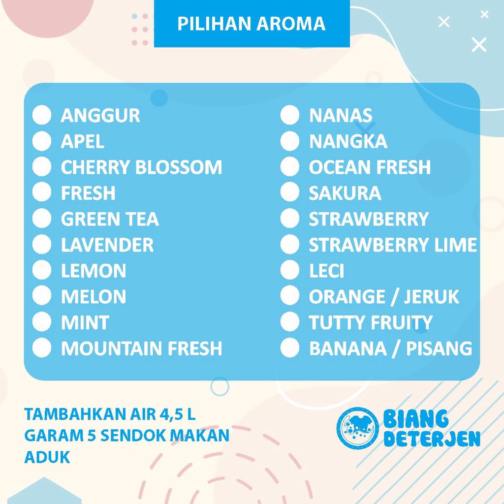 Biang Sabun Deterjen Wangi/Bibit Deterjen Pakaian Aroma Segar Kemasan 100ML