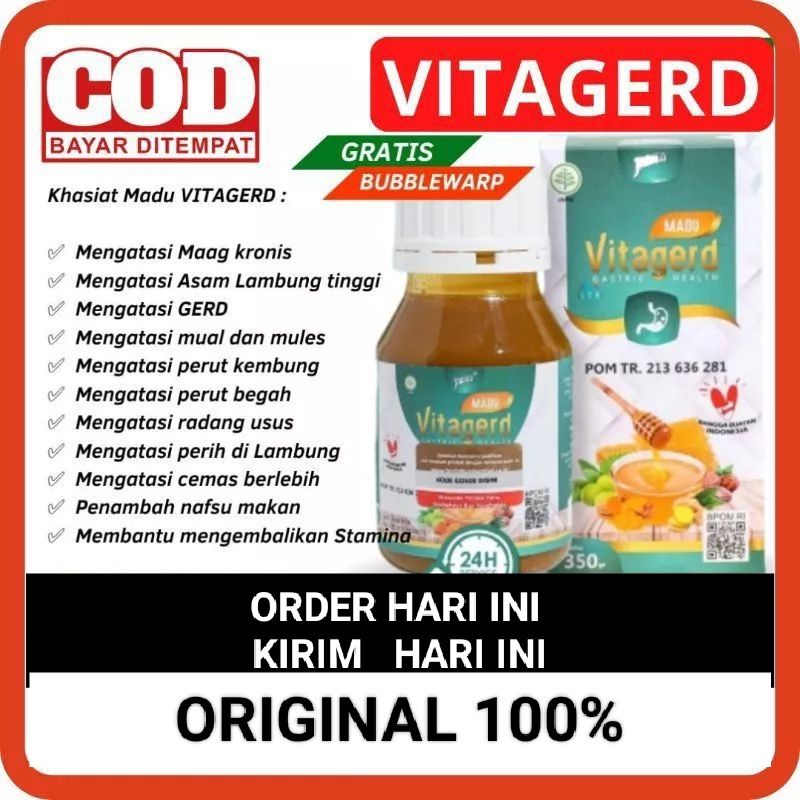 MADU VITAGERD HERBAL OBAT GERD ,ASAM LAMBUNG ORI100%