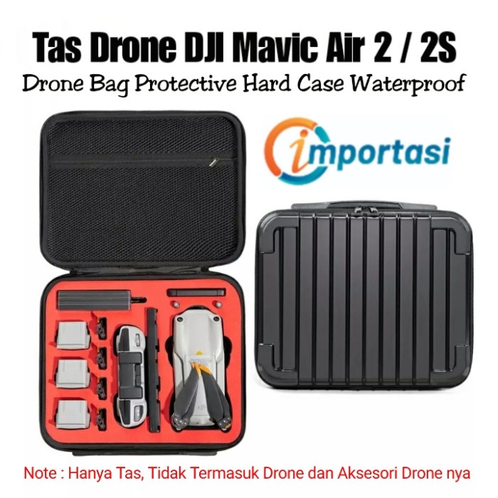 Tas Drone DJI Mavic Air 2 / 2S Hard Case Protective Storage Waterproof - Hitam