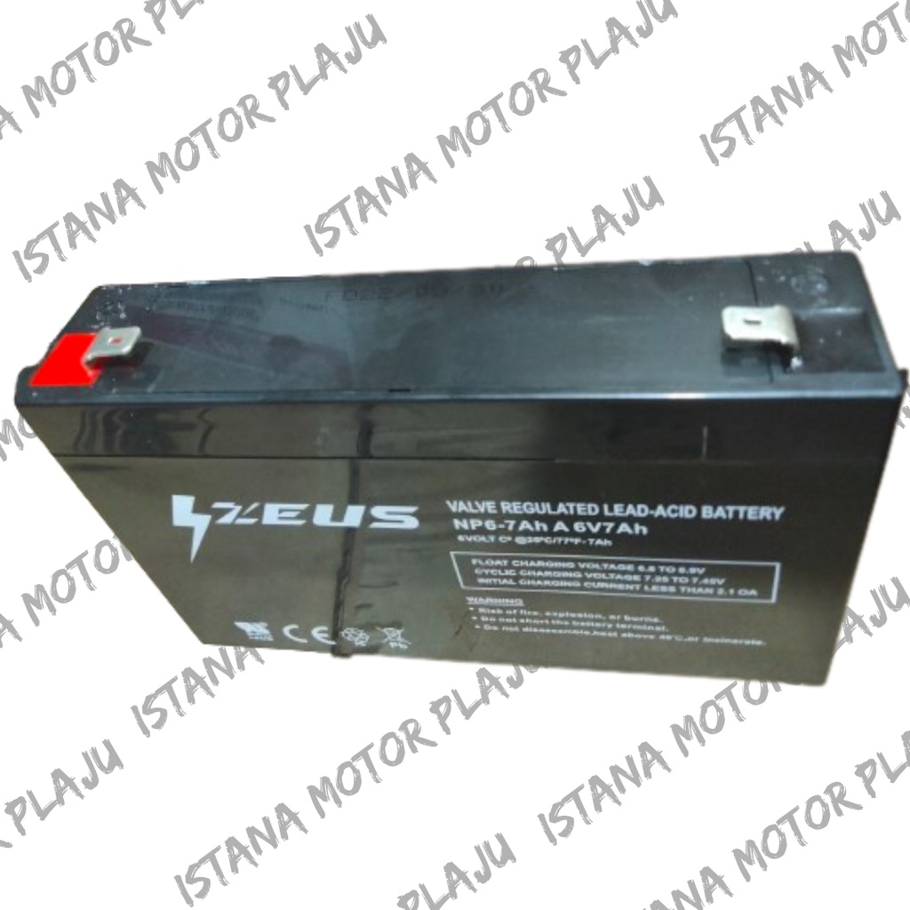 AKI / BATERAI / BATTERY 6V 7Ah MAINAN MOBIL MOTOR ANAK PLIKO