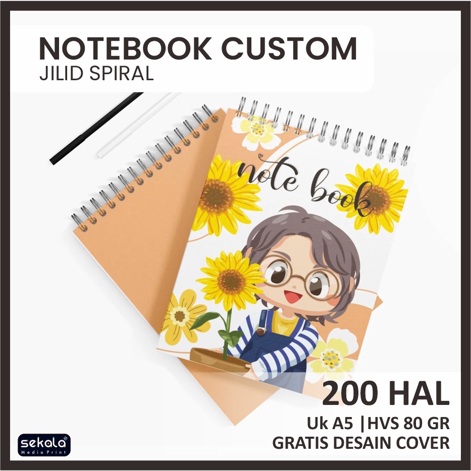 

Notebook Spiral Custom Gratis Desain Buku Catatan Budgeting A5 200 Hal