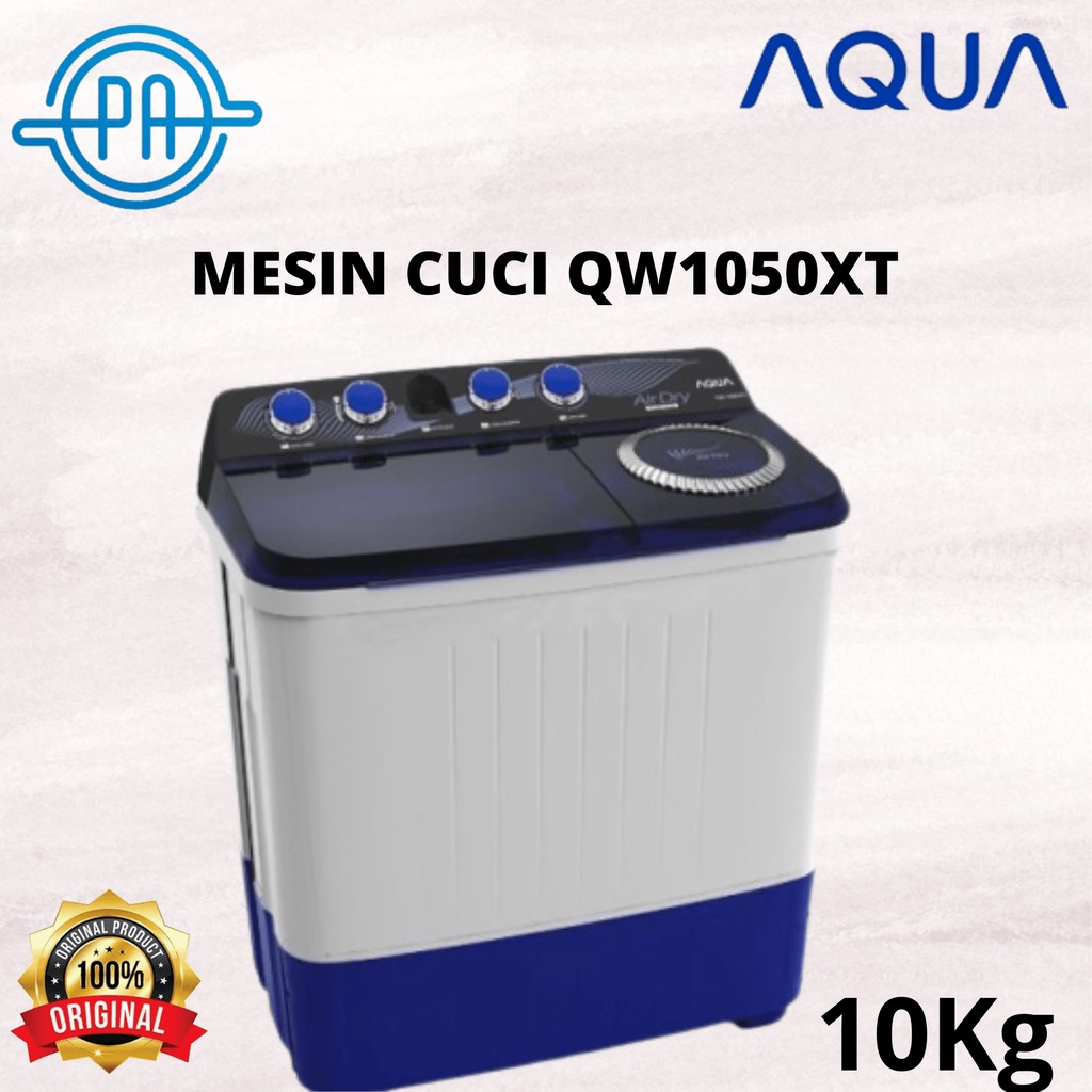 MESIN CUCI 2 TABUNG AQUA QW1050XT / QW 1050XT 10KG