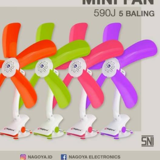 ♚ KIPAS ANGIN JEPIT NAGOYA NG-590J PORTABLE MINI FAN 5 BLADES NG590J / Kipas Jepit QQ 1788 - QQ1788 