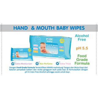 PURE BB PREMIUM CARE HAND &amp; MOUTH BABY WIPES