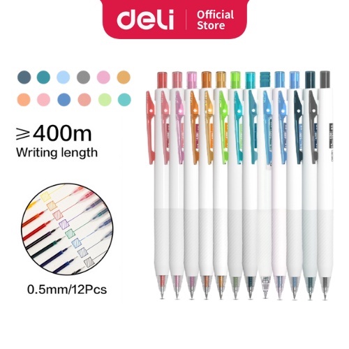

Pen Gel Deli A200 Colour Series Pulpen Warna 0,5 Desain Simple