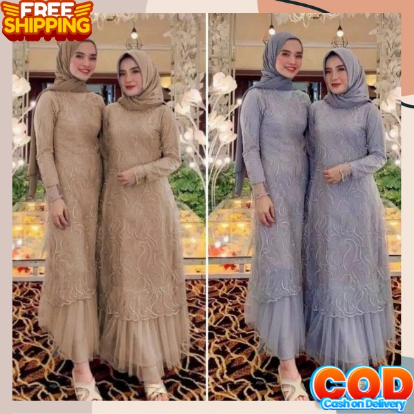 Juba 1 Set Jilbab Baju Ghamis Syar'I Terbaru Pakaian Wanit Muslimah Bahan Tebal Pakean Fashion Musli