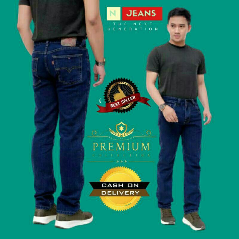 Celana jeans standart 505 / jeans reguler pria - basic Celana panjang- Ar jeans - Konveksi Celana Distro - Jakarta Celana - Gudang Celana - Distro