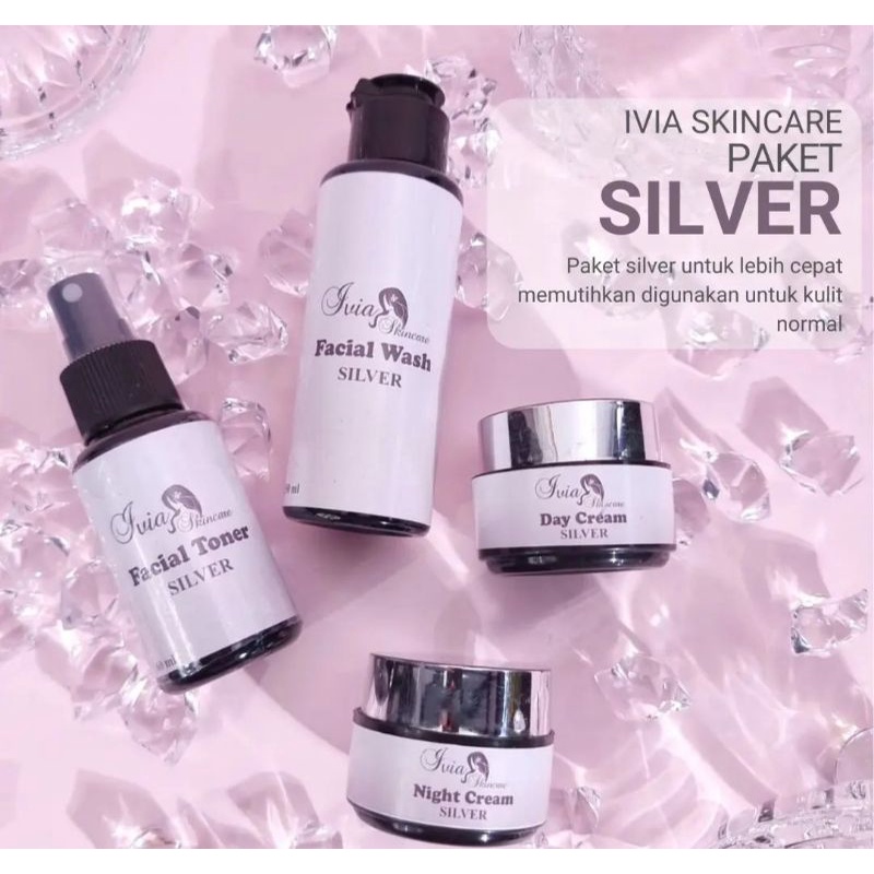 IVIA SKINCARE PAKET SILVER PLATINUM / CREAM IVIA / KRIM IVIA PAKET WAJAH IVIA