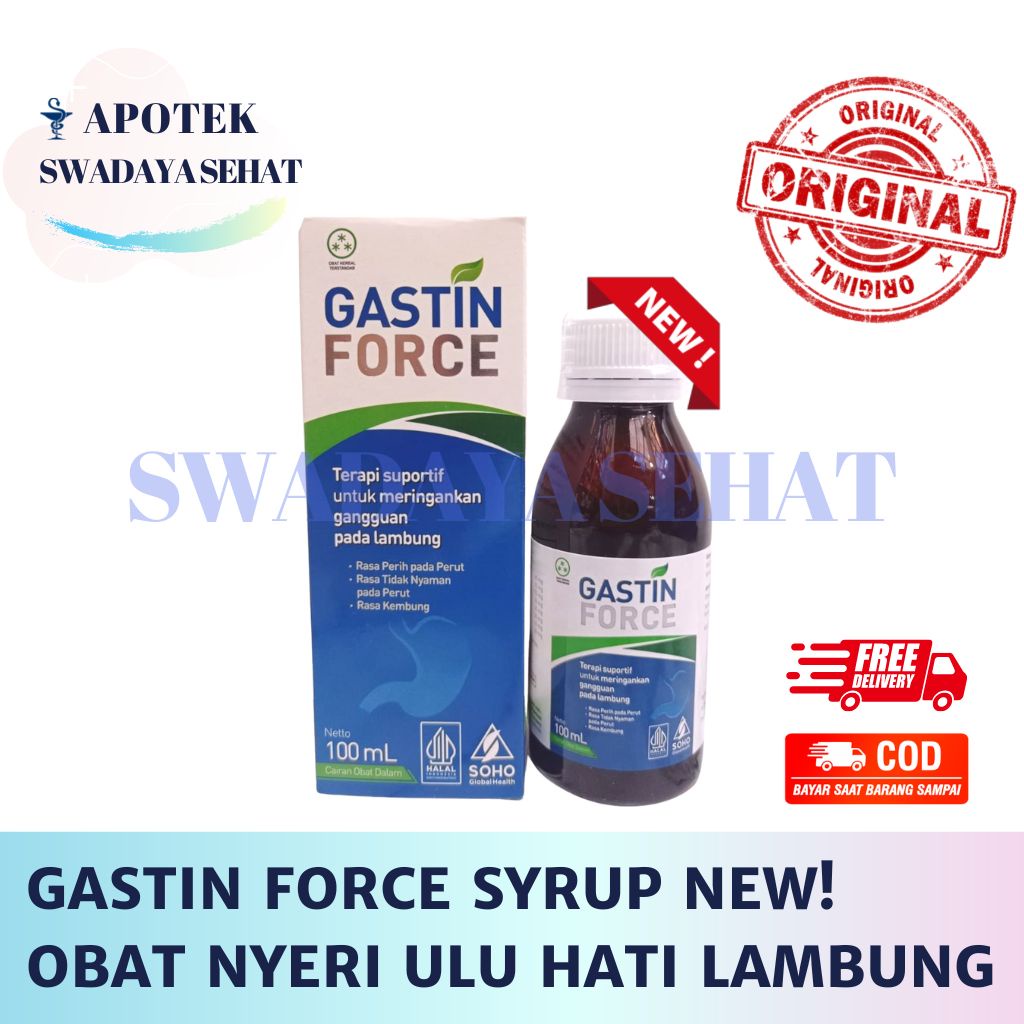 GASTIN FORCE Syrup 100ML - Obat Lambung Asam Nyeri Perut Kembung