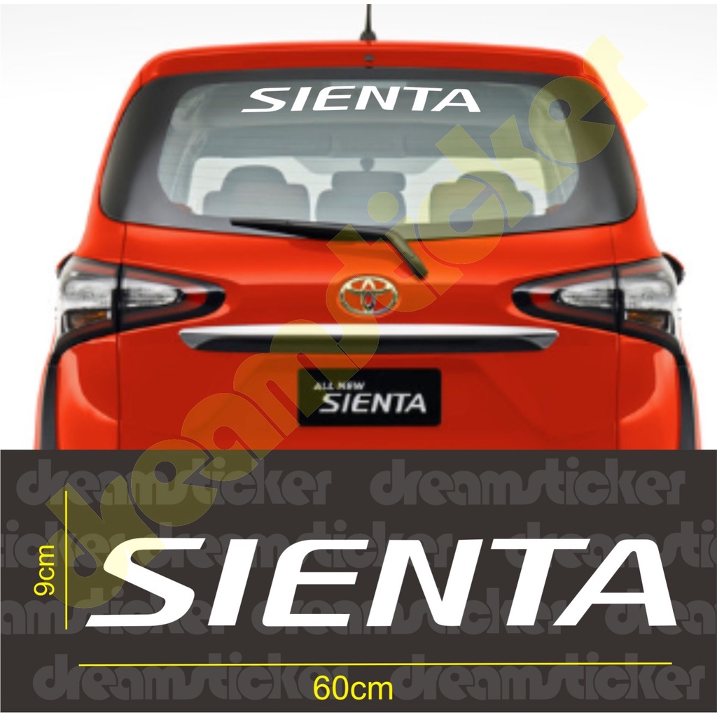 Sticker Stiker Mobil Toyota Sienta Kaca Belakang