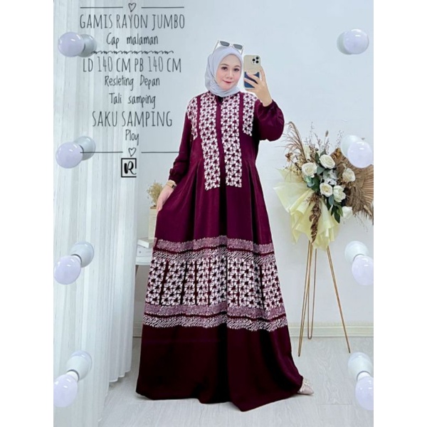 GAMIS RAYON JUMBO GAMIS BATIK LD 140