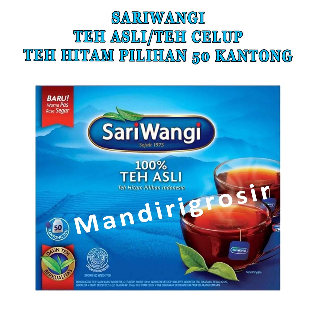 Teh celup* Sariwangi* Teh hitam* 50 Kantong