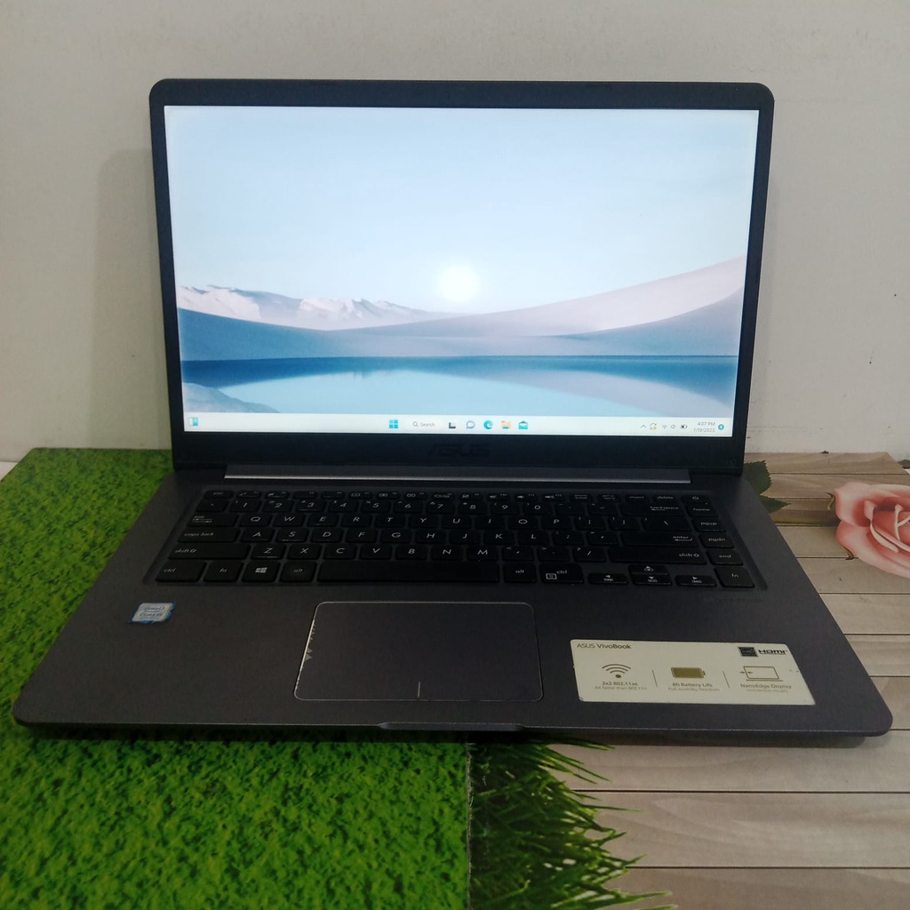 Laptop Asus Vivobook X510UF Core i5 gen 8 RAM 8GB SSD 128GB Nvidia MX130 2GB Slim Mulus