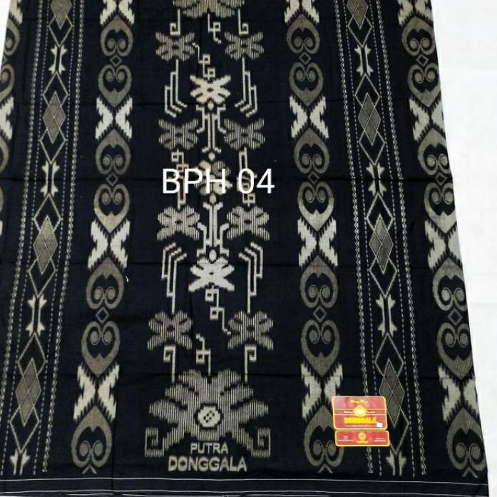 ✦ Sarung Tenun Donggala Asli Habib Abdillah Alaydrus Hitam Halus Katun ➨
