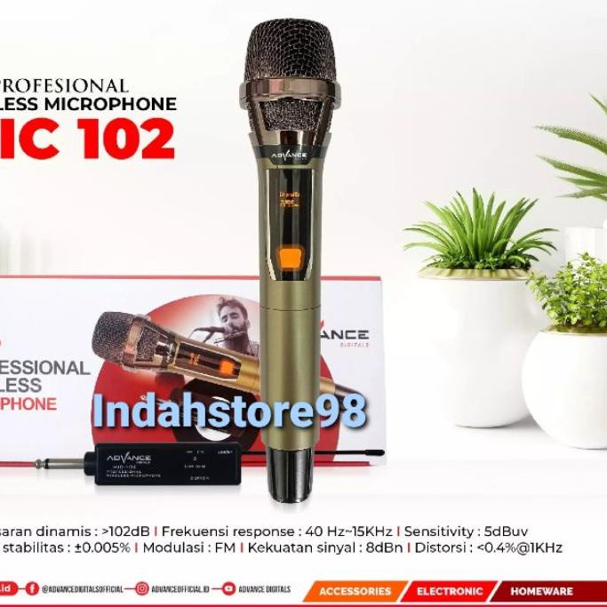 ▲ Mic Bluetooth Karaoke Advance 102 / 103 Mic Wireless Bisa Semua Speaker ☆