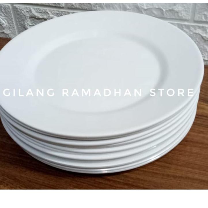 ✷ PIRING MAKAN MELAMIN CEPER POLOS UKURAN 10 INCH PUTIH ⅍