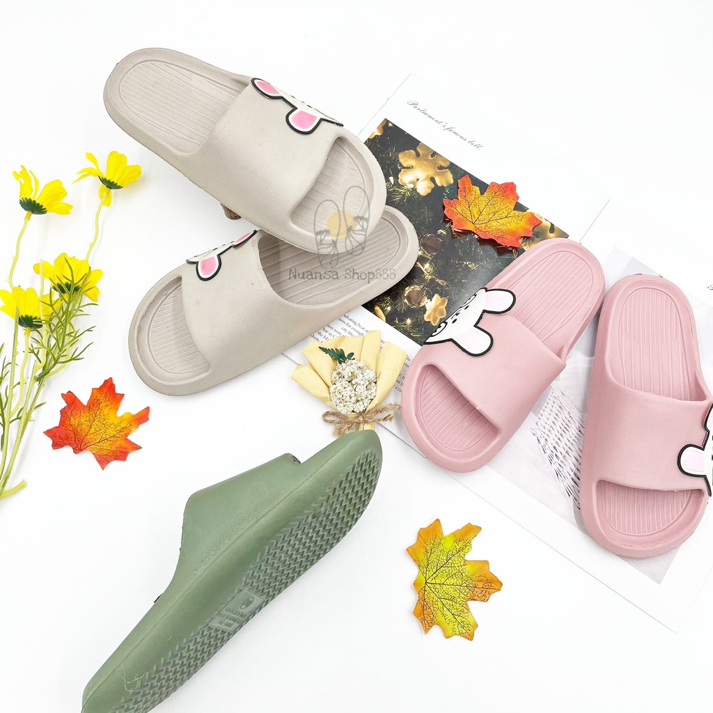 Sandal Slip On Bahan Karet Anti Licin Wanita Remaja/Dewasa Motif KELINCI YK3031 Ukran 30-35