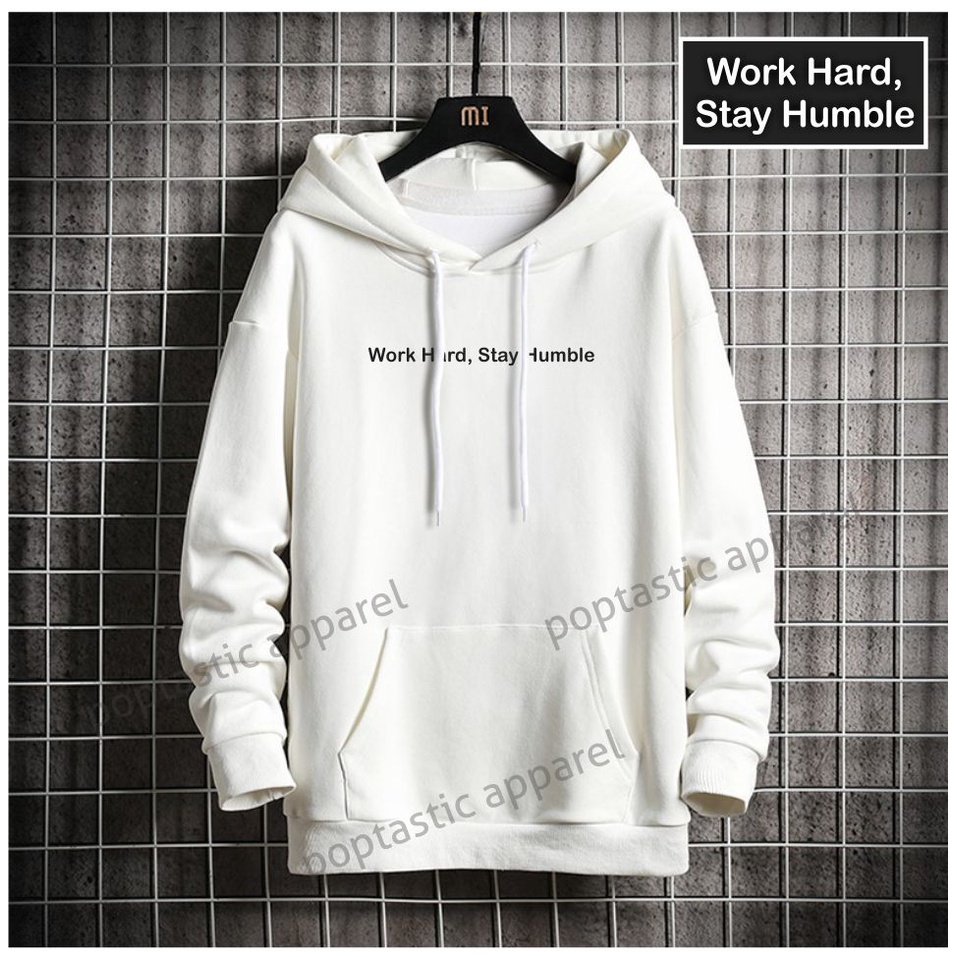 STAY HUMBLE Jaket Distro Sweater Hoodie Pria Wanita Bahan Fleece Tebal