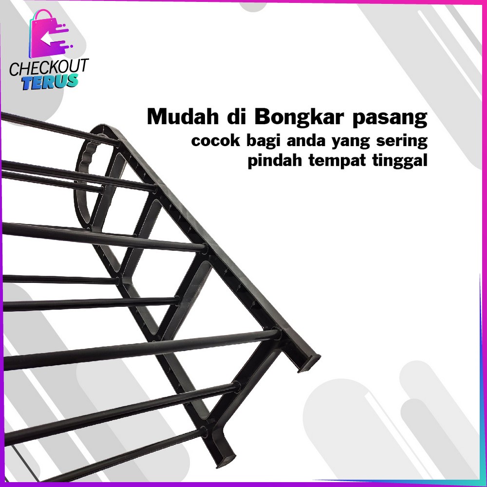 CT C807 Rak Sepatu Sandal 4 Tingkat Penyimpanan Multifungsi Shoe Rack Rak Susun Portable Plastik Tempat Sepatu Home Organizer