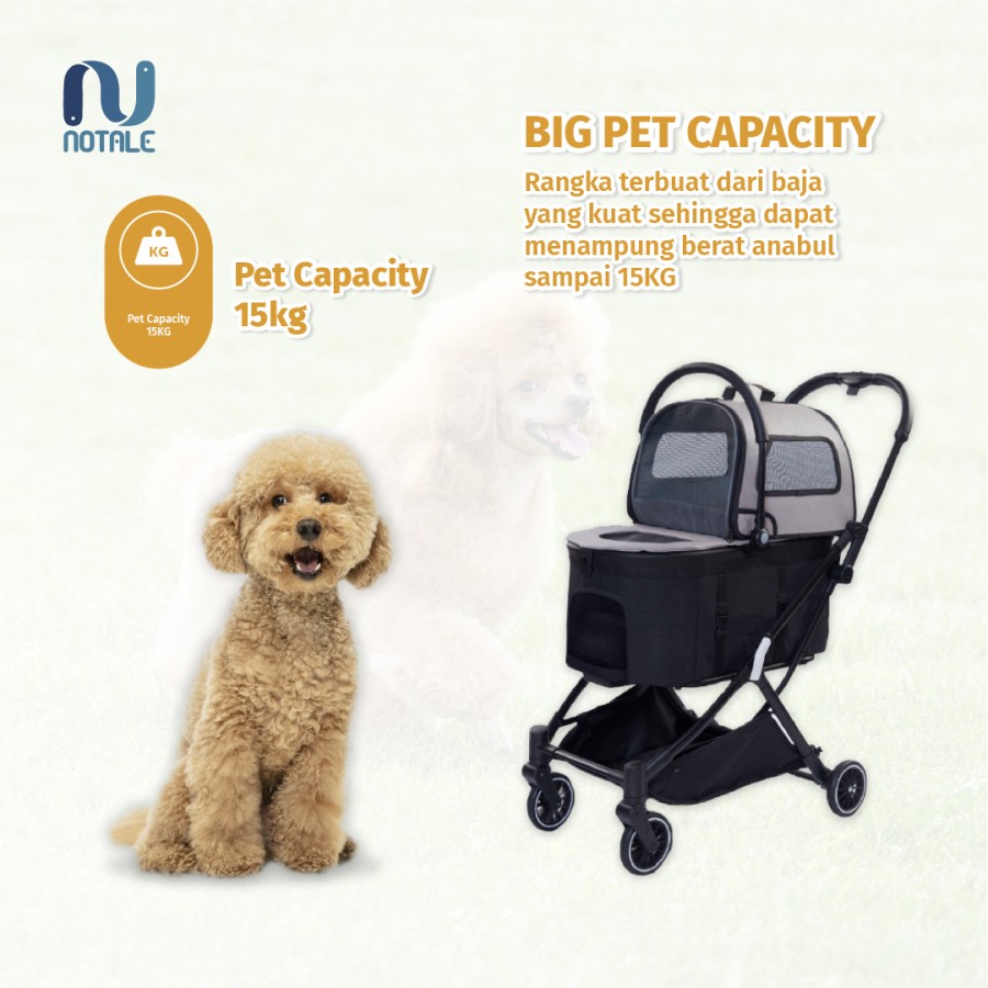 Notale Multifos Pet Stroller 3 in 1 Foldable NTL-PS104 / PC200- Resmi