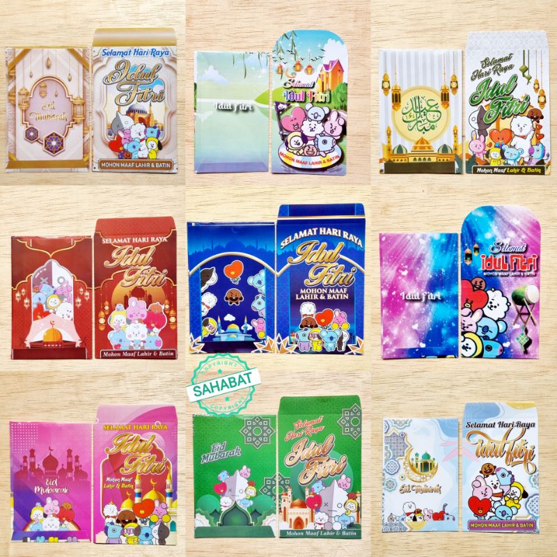

AMPLOP ATAU AMPAU LEBARAN BTS BT21 ISI 100 LEMBAR