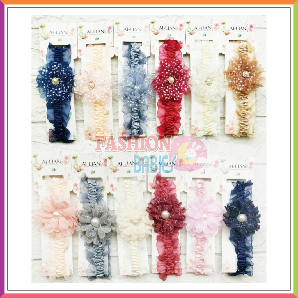 BANDANA FLOWER IMPORT SHIFON KERUT | AL-LIAN ❤ Fashionbabies ❤