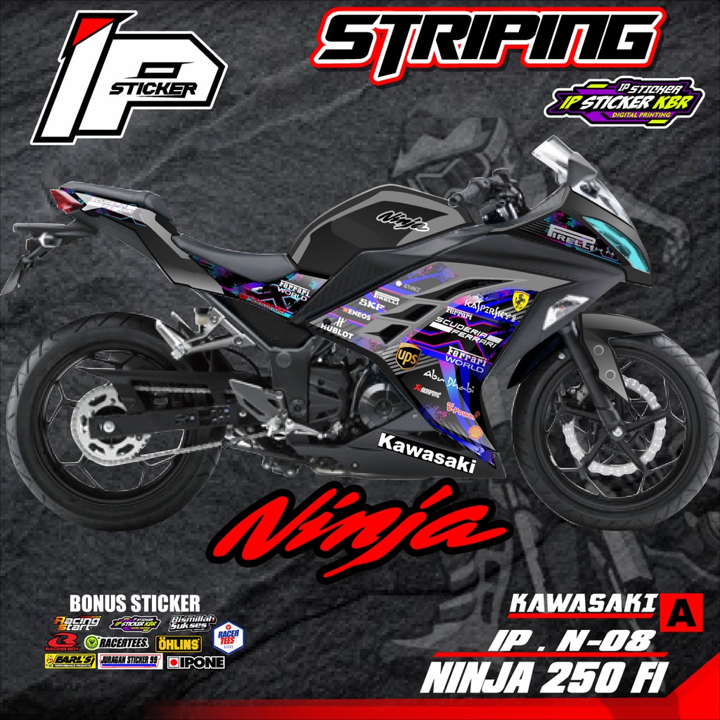 Striping Ninja 250 Fi / Stiker Motor Kawasaki Ninja Fi Livery ZX10R