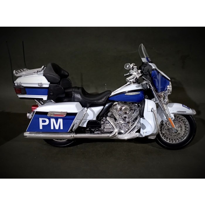 DIECAST MOTOR HARLEY DAVIDSON ELECTRA GLIDE CUSTOM POLISI MILITER TERLARIS