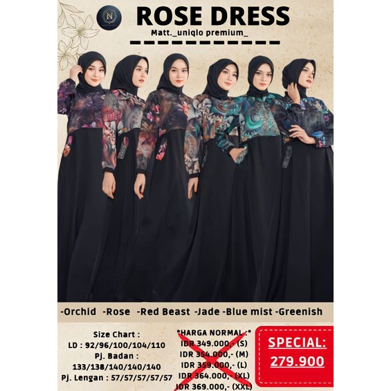 ROSE DRESS ✔️ SPESIAL PRICE ✔️ NADHEERA LUXURY