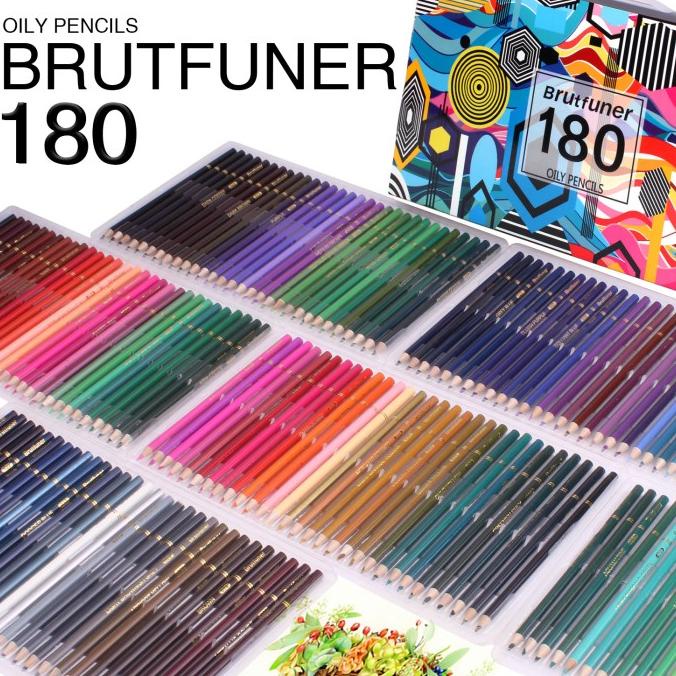 

Pensil Warna Brutfuner Painting Oil Pencil Artist Color Pencil Set 180