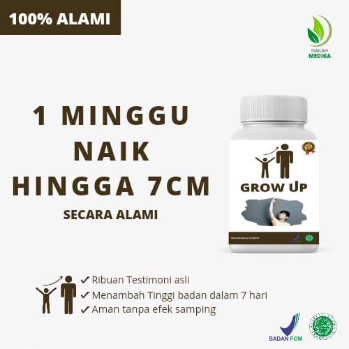 Grow Up Suplemen Peninggi Badan Tercepat Umur 12 Tahun Alami Suplemen Vitamin Herbal Penambah Tinggi