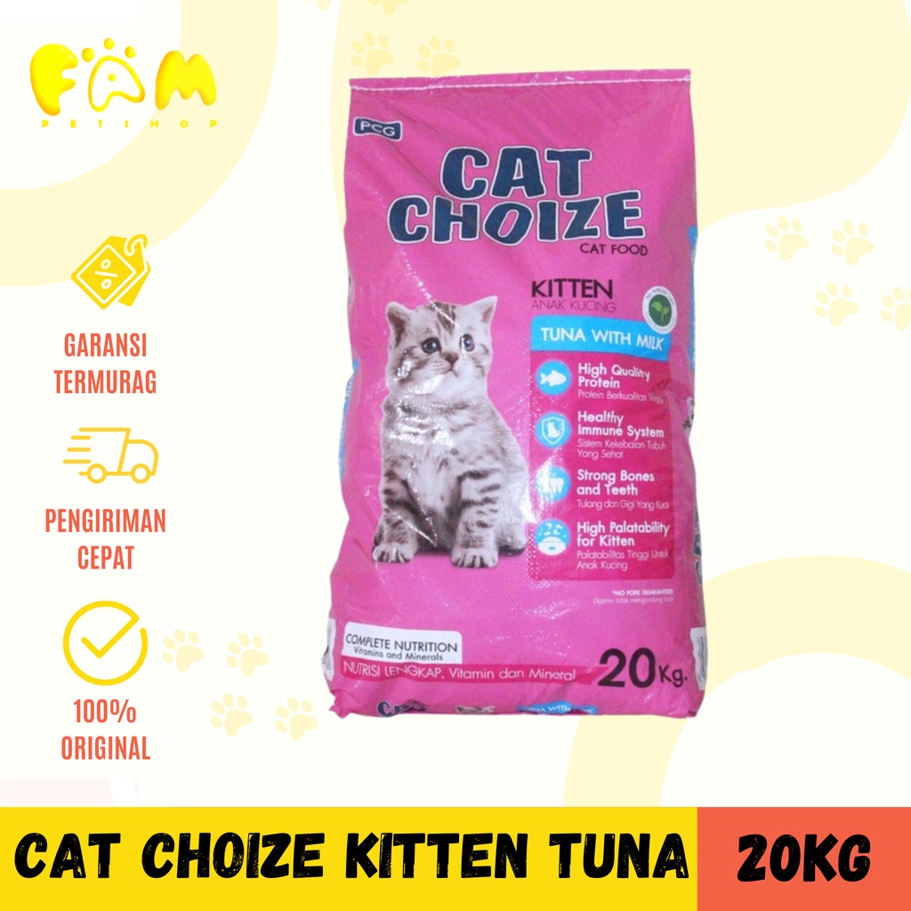 Cat Choize Kitten Tuna Milk 20 kg / Makanan Anak Kucing 20kg
