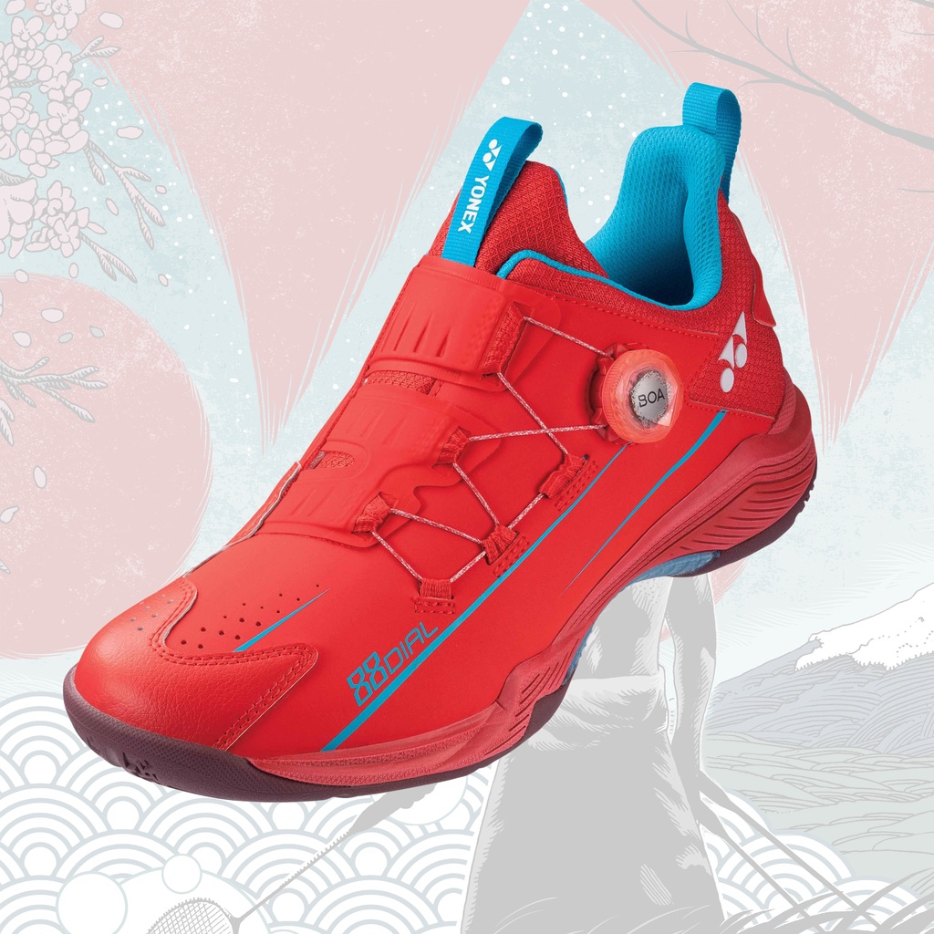 Sepatu Badminton Yonex Power Cushion 88 Dial 2 SHB88D2EX Red