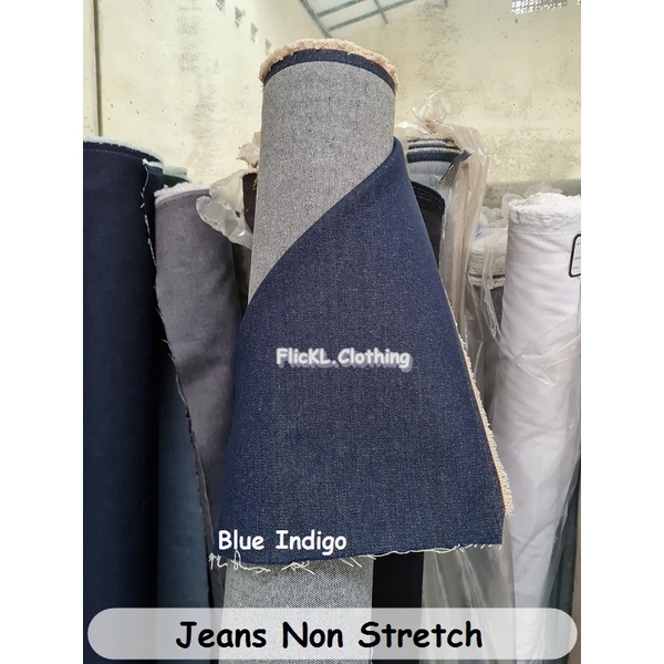 Bahan Kain Jeans Non Stretch Denim Tidak Melar Jeans Tidak Melar Raw Mentah Tidak Melar Non