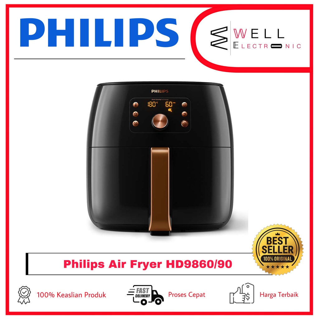 HARGA PROMO ! PHILIPS AIRFRYER HD9860 HD 9860 PREMIUM XXL AIR FRYER HD9860/90