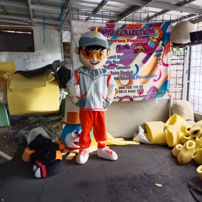 kostum badut Boboiboy kacamata