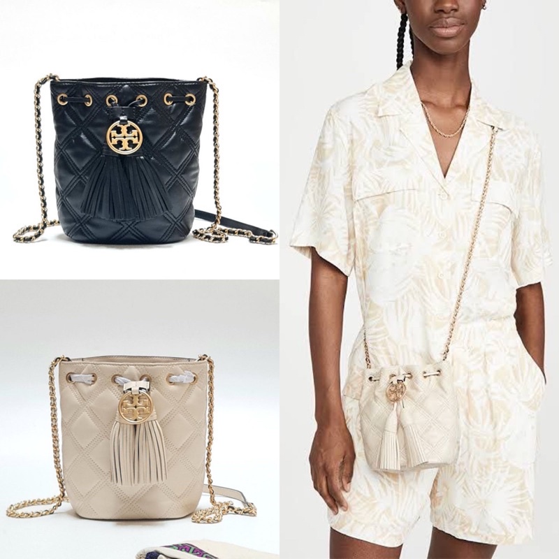 Tas Tory Burch Fleming Soft Mini Bucket Bag 74853 Tas Wanita Original 100% Tas Selempang Wanita