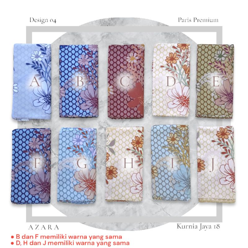 Hijab segiempat Paris Premium lc motif 4