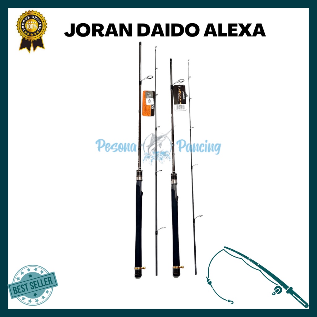 Joran Pancing DAIDO ALEXA CARBON SOLID 165-180 Kekuatan 15lbs-20lbs Marit FULL FUJI