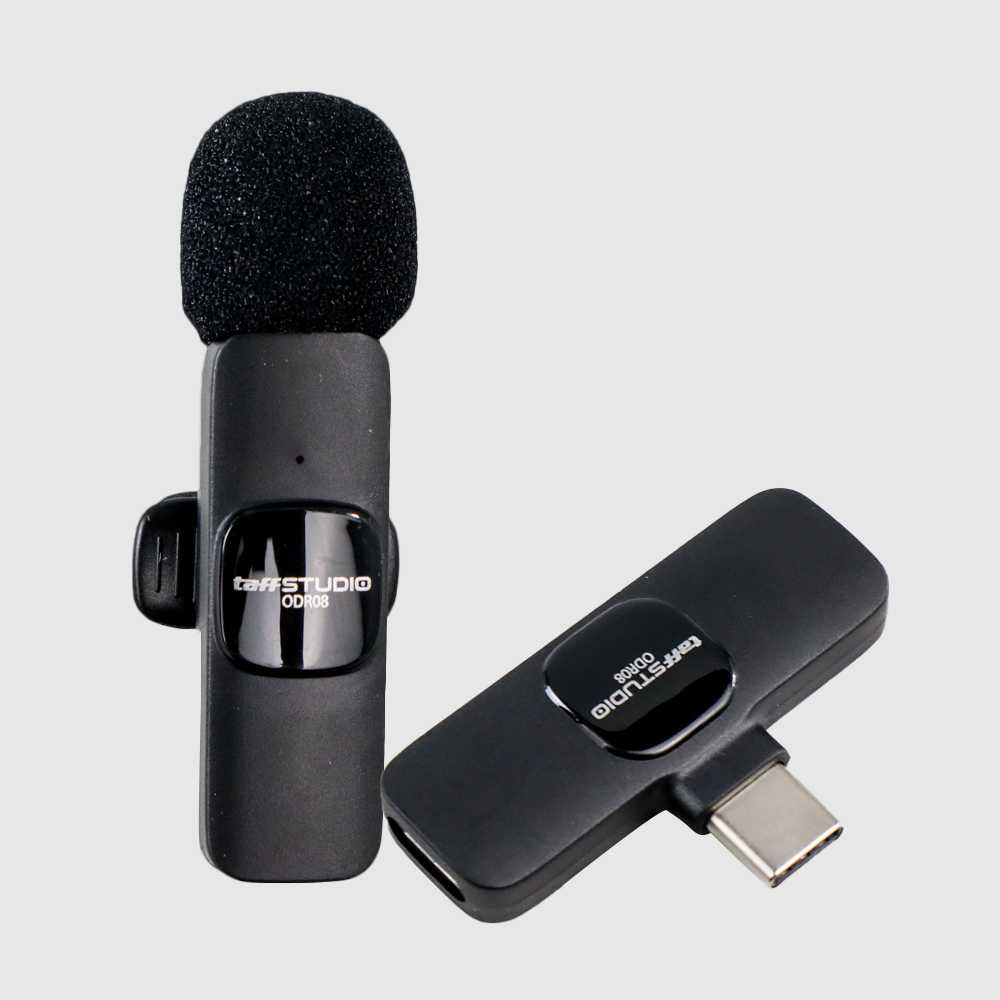 Wireless Lavalier Lapel Microphone Vlogger USB Type Cocok UntukC live broadcast, vlog dan interview dengan kualitas suara yang jernih