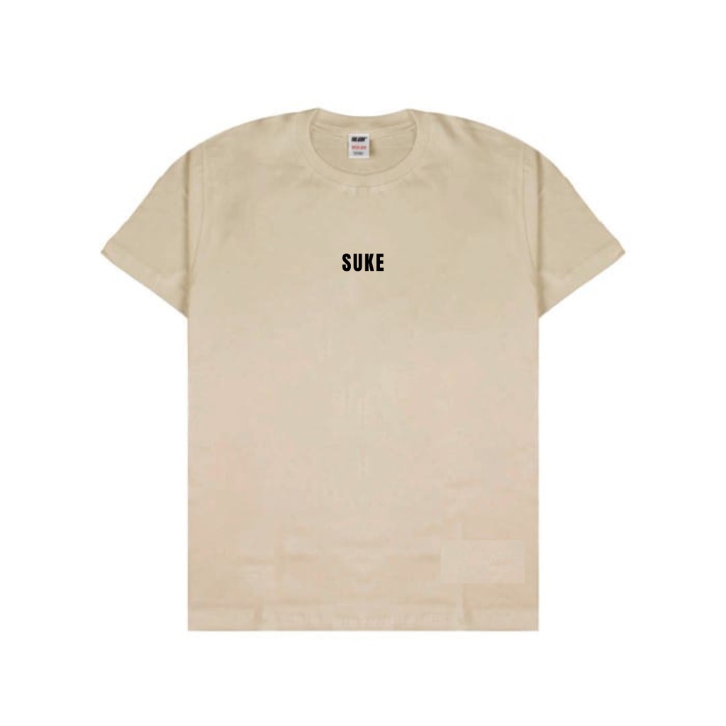 Suke T-Shirt Liltel Teks Mini Beige