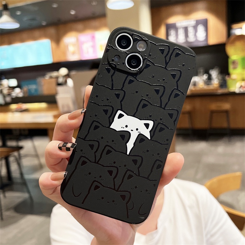 CASE  MEOW OPPO A5S A7 A11K A12 A54 A53 A15 A15S A16 A17 A17K A3S A5 A9 2020 A52 A33 A55 A76 A96 A92 A74 4G A95 5G RENO 8T 7 5G 5 5F 6