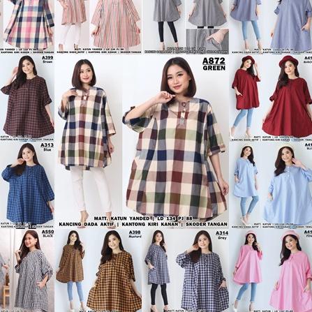 Paling Laku JUNE TUNIK SUPER JUMBO/TUNIK JUMBO BANGET/TUNIK JUMBO SALUR 4XL LD 134CM BUSUI ✰aca❀