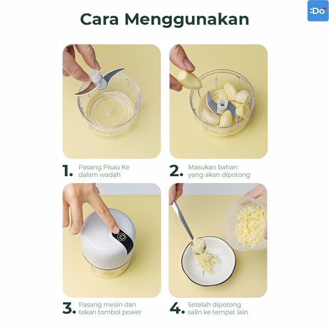 Blender Mini Food Processor MPASI Putaran Kuat Multifungsi bumbu masak