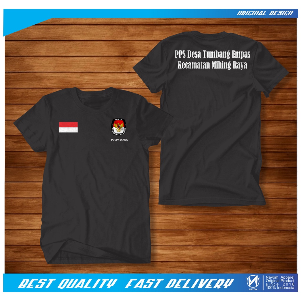 KAOS PEMILU CUSTOM PPS PANITIA PEMUNGUTAN SUARA PPS CUSTOM KAOS DAN SABLON SESUAI PESANAN