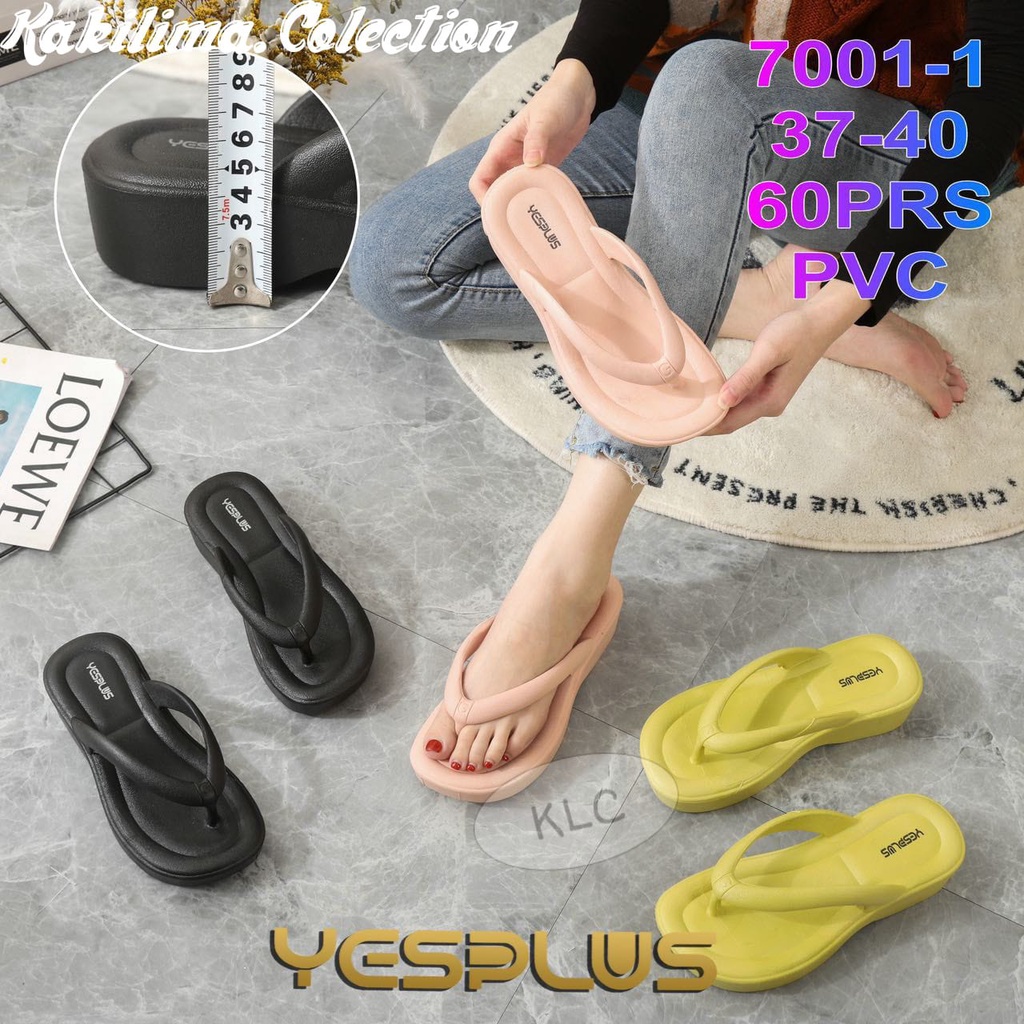 balance 7001 sandal karet jelly wedges perempuan